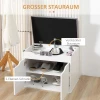  Schoenenbank Met Kast, Opvouwbaar, Incl. Zitkussen, 60 Cm X 40 Cm X 50 Cm, Wit + Grijs 4