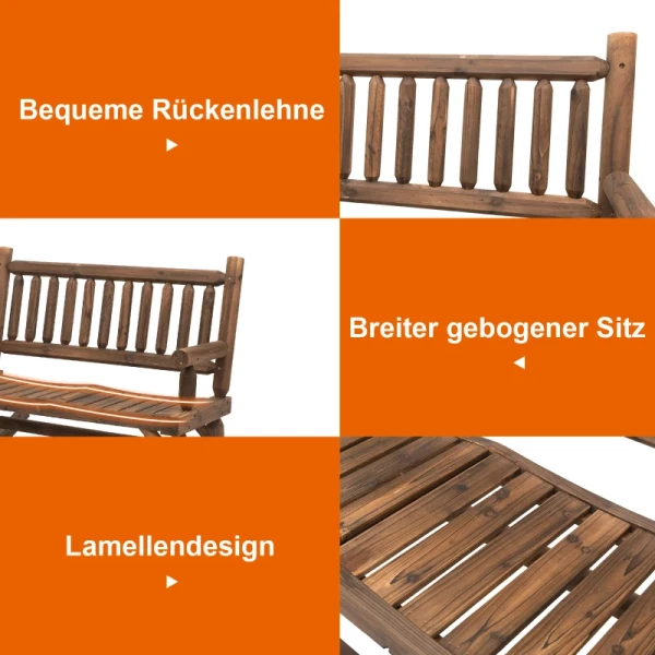  Schommelbank Met Armleuningen, Tuinbank, Schommelstoel, Massief Hout, Donkerbruin, 112 X 67 X 93 Cm 5