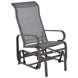  Schommelstoel Tuin Tuinstoel Relaxstoel Tuinschommel Tuin Metalen Schommelstoel Voor Tuin Terras Balkon Textline Grijs 60 X 75 X 104 Cm 1