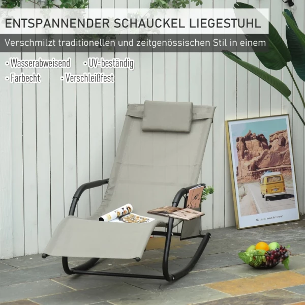  Schommelstoel Zwart 150cm X 62cm X 88cm 7