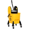  Schoonmaakwagen Mobiele Emmer Schoonmaakemmer Dweilwagen Met Wringinrichting 26 Liter, Geel, 44 X 36 X 90 Cm 1