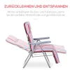  Set Van 2 Ligstoelen Met Kussens, Opvouwbaar, Ligstoel, 5 Niveaus Verstelbare Rugleuning, Tuinligstoel, Tuinmeubelset, Staal, Polyester, Rood, 60 X 75 X 65-102 Cm 4