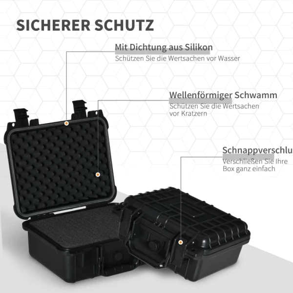  Set Van 2 Wielen, Waterdichte Koffer Met 2 Handgrepen En Luchtventiel, 34 Cm X 29 Cm X 15 Cm, Zwart 5