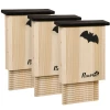  Set Van 3 Vleermuishuis Weerbestendig Tot 3 Vleermuizen Per Huis Behandeld Dennenhout Naturel + Zwart 1