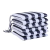  Set Van 6 Zitkussens, Stoelkussens, Vloerkussens, Meubelkussens, Afneembare Stoelhoezen, Polyester + Katoenvezel Hoezen, Blauw + Wit, 42 X 42 X 5 Cm 10