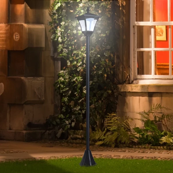  Solar Lantaarn Tuinlantaarn Wegverlichting Met LED 10 Lumen Zwart 15 X 15 X 120cm 2