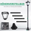  Solar Lantaarn Tuinlantaarn Wegverlichting Met LED 10 Lumen Zwart 15 X 15 X 120cm 4