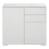  Staande Kast Opbergkast Multifunctionele Kast Archiefkast Ladekast 2 Lades 2 Deuren E1 Spaanplaat Wit 79 X 36 X 74 Cm 11