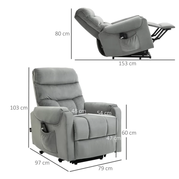  Stahulp Relaxstoel Elektrische Tv-stoel Met Massagefunctie Lichtgrijs 79 X 97 X 103 Cm 3