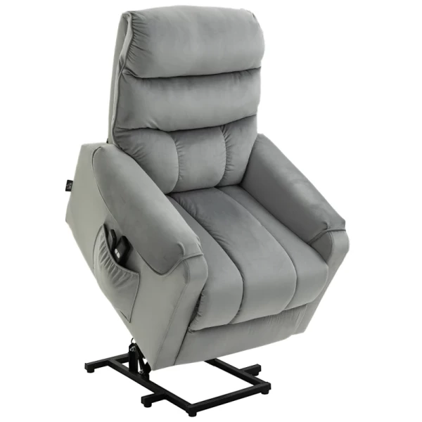 Stahulp Relaxstoel Elektrische Tv-stoel Met Massagefunctie Lichtgrijs 79 X 97 X 103 Cm 1