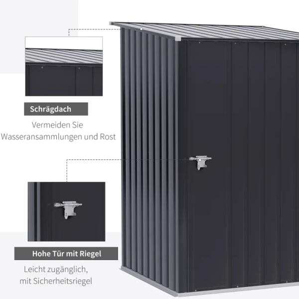  Stalen Gereedschapsschuur 100 X 103 X 160 Cm Donkergrijs 6
