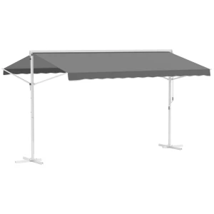  Standluifel Tuinluifel Met Knikarmzwengel Patio Grijs 4,5 X 3,4 M 1