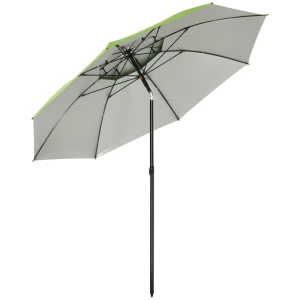  Strandparaplu, Parasol, Met Ventilatieopeningen, Inclusief Beschermhoes, Φ1.85, Groen 1