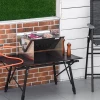  Tafelgrill Gasbarbecue BBQ Verwijderbare Houtskool Campinggrill Met Grillnet Slang Klein Buitentafel Gasgrill Picknick RVS Zilver 52 X 40 X 31 Cm 2