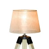  Tafellamp Tafellamp Bedlamp E27 Linnen Look, Grenen + Polyester, 24x24x45cm (beige) 5