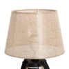  Tafellamp Tafellamp Bedlamp E27 Linnen Look, Grenen + Polyester, 24x24x45cm (beige) 6