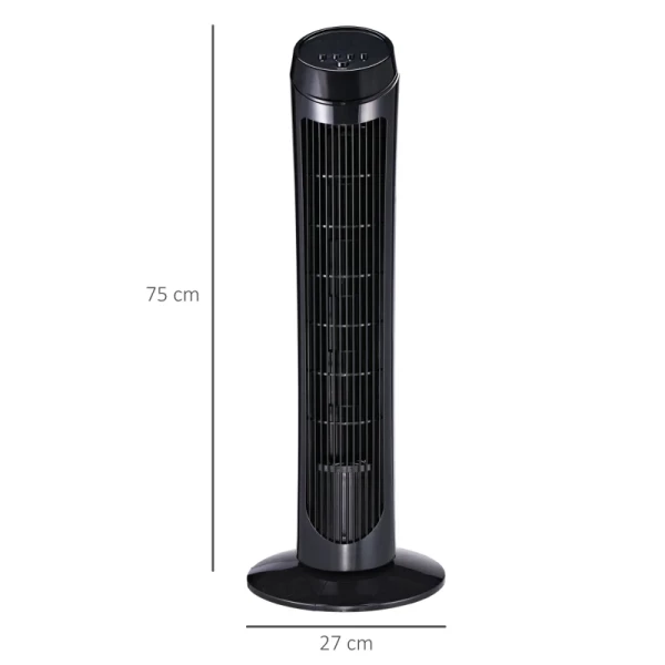 ® Torenventilator Kolomventilator 45 W 3 Ventilatiestanden 70° Oscillatie ABS 3