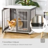  Transportbox Voor Middelgrote En Kleine Honden, Afsluitbaar Engineered Wood Steel Grey + White 6