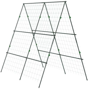  Trellis, Met Gewasbeschermingsnet, In Hoogte En Breedte Verstelbaar, Staal, Groen, 1,8 X 1 X 1,8 M 1