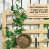  Trellis Opbergdoos 4 Hangplanken Magnetische Deur Massief Hout Naturel 80x45x160cm 5