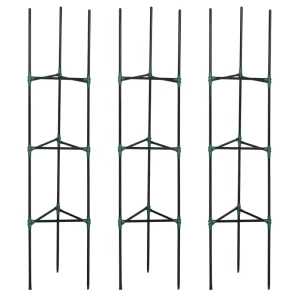  Trellis Set Van 3 Plant Trellis Modulair Ontwerp Buiten Binnen Staal Groen 38 X 38 X 182 Cm 1