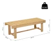  Tuinbank, 2-zitsbank, Tuinmeubelen, Rustieke Bank, Massief Hout, Naturel, 110 X 38 X 35 Cm 3