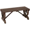  Tuinbank Hout Weerbestendige Bank Tuinmeubelen Rustieke Bank Naturel 98 X 50 X 39,5 Cm 1