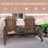  Tuinbank Met Tafel, Tuinmeubelen, Bank, 2 Stoelen, Massief Hout, Bruin, 157 X 88 X 103 Cm 7