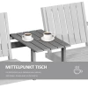  Tuinbank Met Tafel, Zitgroep, Tuinmeubelen, Met Parasolgat, Bank, 2 Stoelen, Massief Hout, Grijs, 152 X 70 X 83 Cm 6