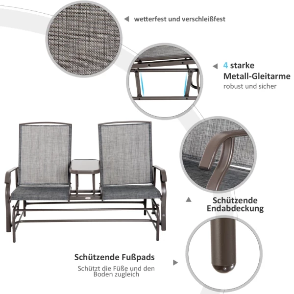  Tuinbank Schommelbank Schommelbank Tuinstoel Met Tafel Schommelbank 2-zits 6