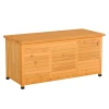  Tuinkist Kussenbox Opbergdoos Opbergbox Tuinkist Weerbestendig Massief Hout 127 X 56 X 60 Cm Geel 1