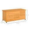  Tuinkist Kussenbox Opbergdoos Opbergbox Tuinkist Weerbestendig Massief Hout 127 X 56 X 60 Cm Geel 3