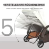  Tuinligstoel Ligstoel Rotan Ligstoel Tuinmeubel Mobiel Met Kussens En Wielen, Polyrattan + Metaal, Koffiebruin, 200 X 73 X 30-103cm 6