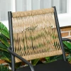  Tuinmeubelset, 3-delig, Rotan Look, Ronde Tafel, Twee Stoelen, Incl. Zitkussen, Zandkleur 9