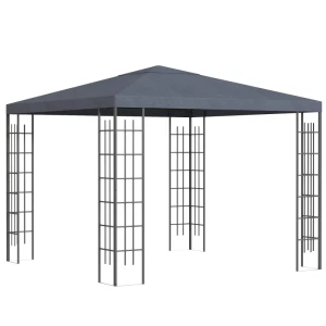  Tuinpaviljoen 2,95 X 2,95 M Tuintent Partytent Partytent Staal Polyester Grijs 1