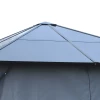  Tuinpaviljoen Met Polycarbonaat Dak, Gordijnen Met Hor, Aluminium Frame, Donkergrijs, 3 X 4 X 2,6 M 8