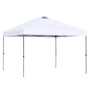  Tuinpaviljoen Opvouwbare Partytent Tuintent Inclusief Haringen Scheerlijnen Oxford Wit 2,95 X 2,95 X 2,64 M 1