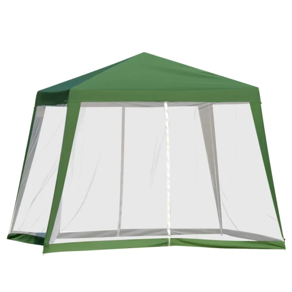  Tuinpaviljoen Partytent Partytent Weerbestendig Met Klamboe Metaal + Polyester Groen 3 X 3 M 11