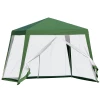  Tuinpaviljoen Partytent Partytent Weerbestendig Met Klamboe Metaal + Polyester Groen 3 X 3 M 1