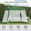  Tuinpaviljoen Partytent Partytent Weerbestendig Met Klamboe Metaal + Polyester Groen 3 X 3 M 4