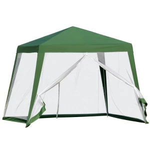  Tuinpaviljoen Partytent Partytent Weerbestendig Met Klamboe Metaal + Polyester Groen 3 X 3 M 1