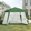  Tuinpaviljoen Partytent Partytent Weerbestendig Met Klamboe Metaal + Polyester Groen 3 X 3 M 10