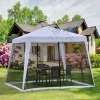  Tuinpaviljoen Partytent Partytent Weerbestendige Tent Met Klamboe Metaal + Polyester Grijs 3 X 3 M 2