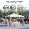  Tuinpaviljoen, Tot 15 Personen, Vouwdak, Horren, Stalen Frame, Beige, 296 X 296 X 260 Cm 6