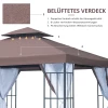  Tuinpaviljoen Tuinpaviljoen Partytent Tuintent Partytent Dubbel Dak 3x3m 4