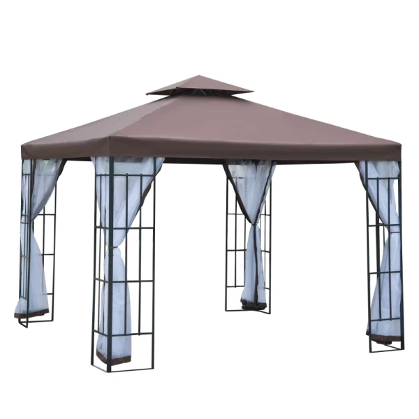 Tuinpaviljoen Tuinpaviljoen Partytent Tuintent Partytent Dubbel Dak 3x3m 1