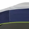  Tuinpaviljoen Tuintent Feesttent Partytent Zonnescherm Weerbestendig Metalen Paal + Polyester Creme Wit + Blauw 4 X 4 X 2,5 M 6