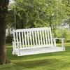  Tuinschommel Voor 2 Personen Schommelbank Hangbank Massief Hout Terras Terras Achtertuin Wit 117 X 69 X 60 Cm 2