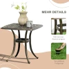  Tuintafel Decoratief Vintage Design Met Paraplugat Gegoten Aluminium Kleur: Brons 54 X 54 X 52,5 Cm 6