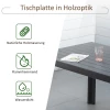  Tuintafel, Tuintafel, Terrastafel, Partytafel, Balkontafel Aluminium Polywood Zwart 190 X 84,5 X 72 Cm 5